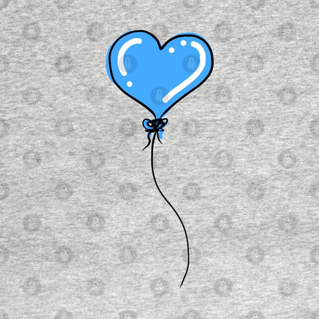 Blue Valentine Heart Balloon by faiiryliite